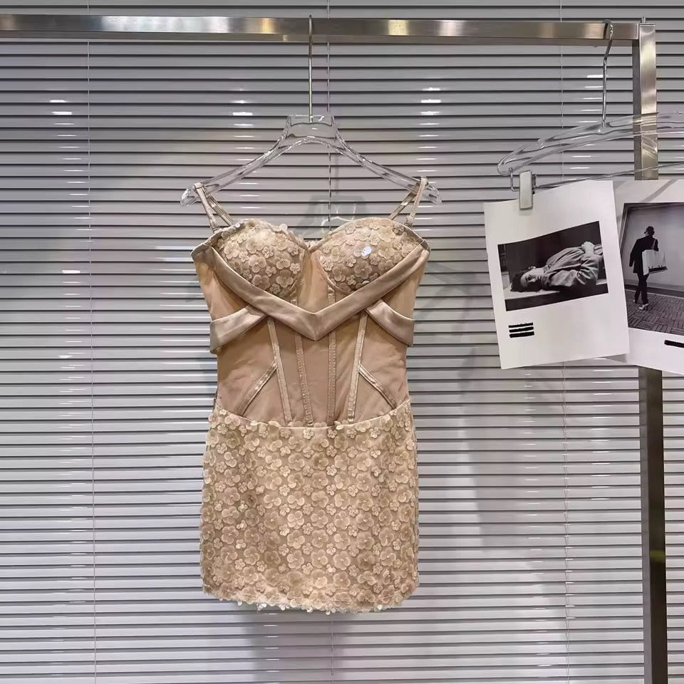 Рокля Nude Flower