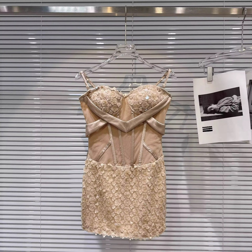 Рокля Nude Flower