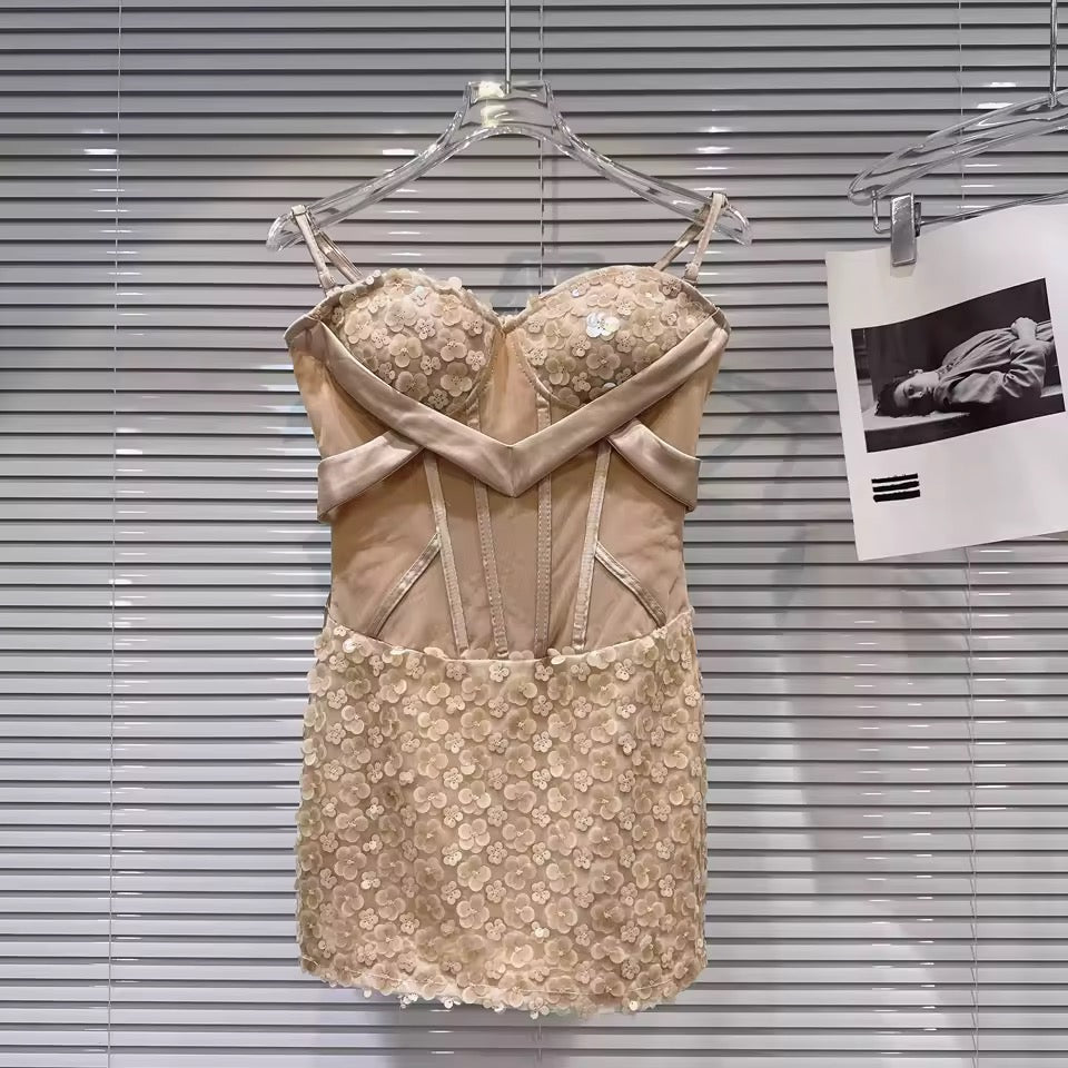 Рокля Nude Flower