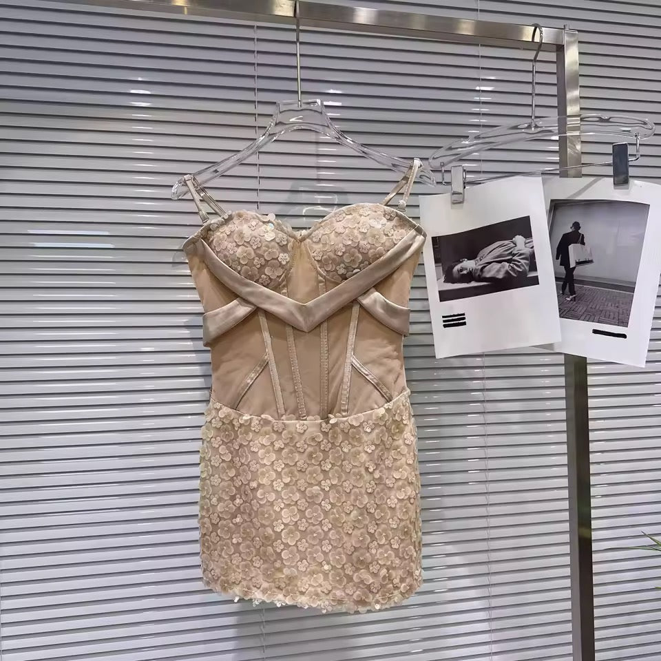 Рокля Nude Flower