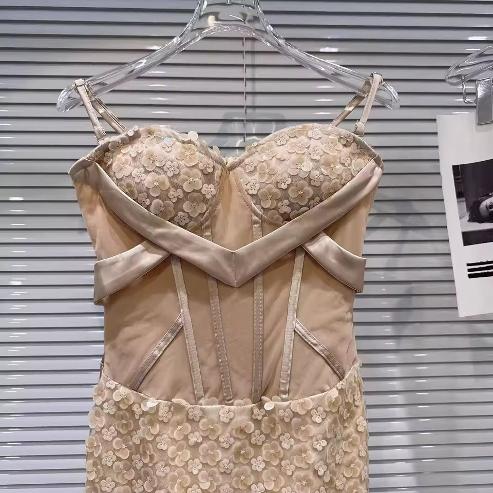 Рокля Nude Flower