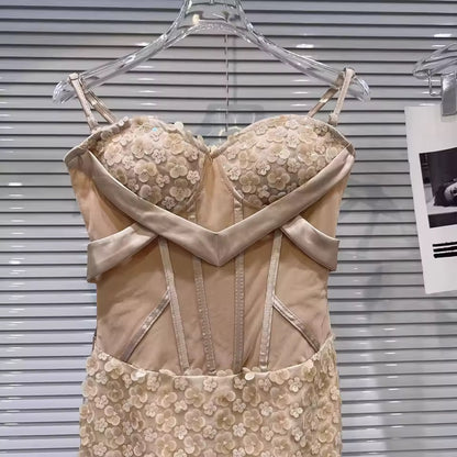 Рокля Nude Flower