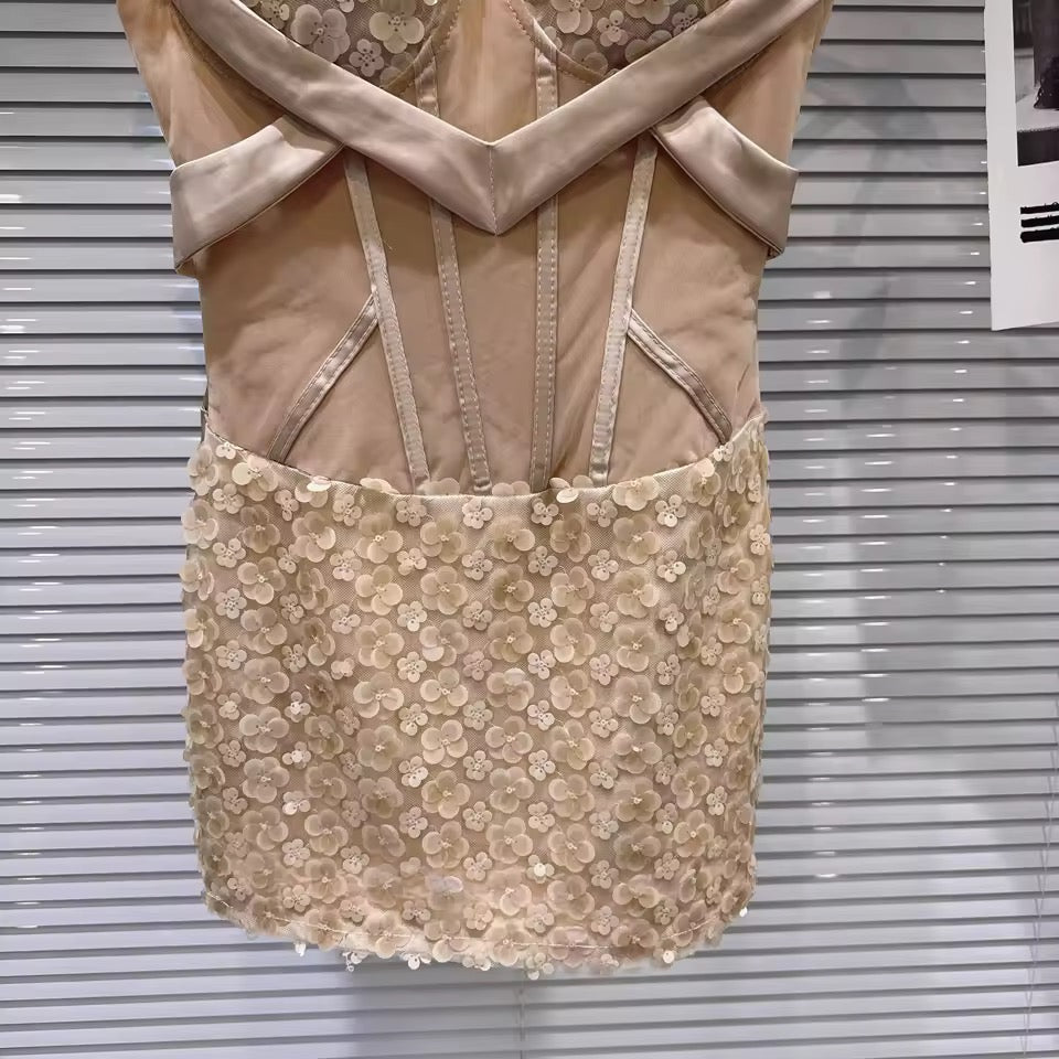 Рокля Nude Flower